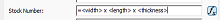 Stock number formula